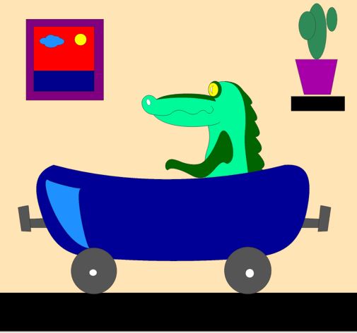 Детская раскраска Крокодил Тотоша